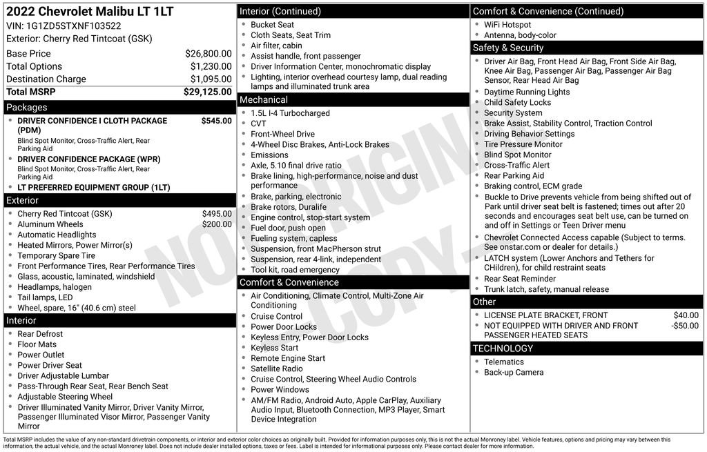 Certified 2022 Chevrolet Malibu LT image 5