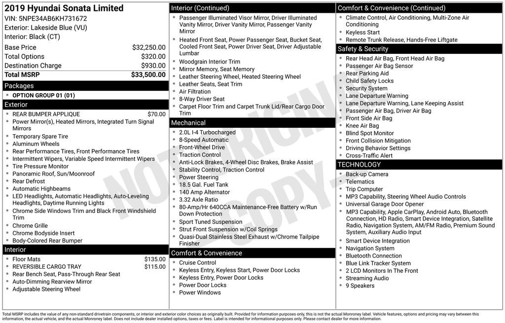 Used 2019 Hyundai Sonata Limited FWD image 33