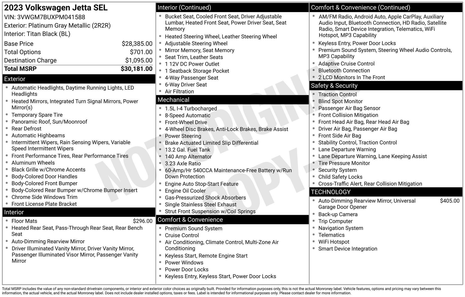 Used 2023 Volkswagen Jetta SEL image 3