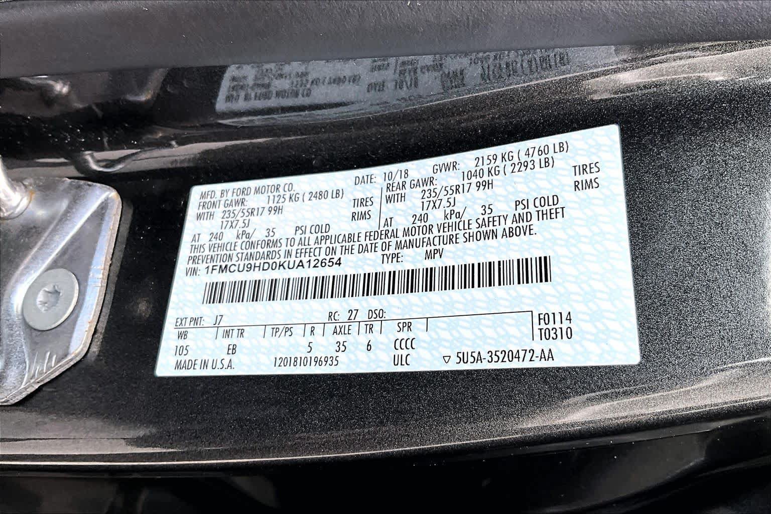 Used 2019 Ford Escape SEL AWD/4WD image 36