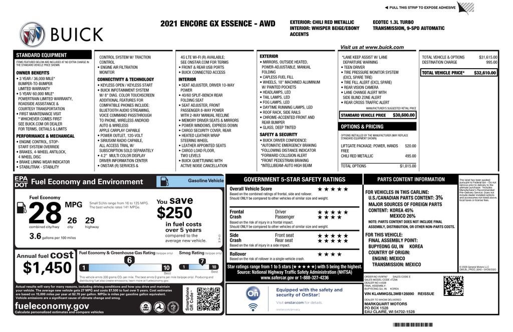 Used 2021 Buick Encore GX Essence image 3