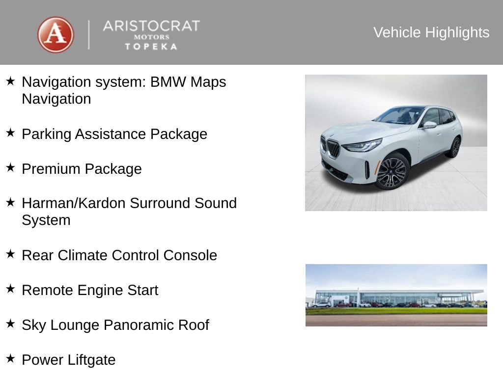 Used 2025 BMW X3 xDrive30i w/ Premium Package AWD/4WD image 4