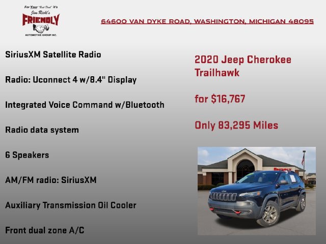 Used 2020 Jeep Cherokee Trailhawk w/ Cold Weather Group AWD/4WD image 10