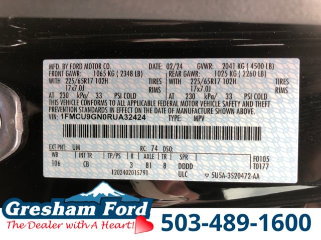 Certified 2024 Ford Escape Active image 34