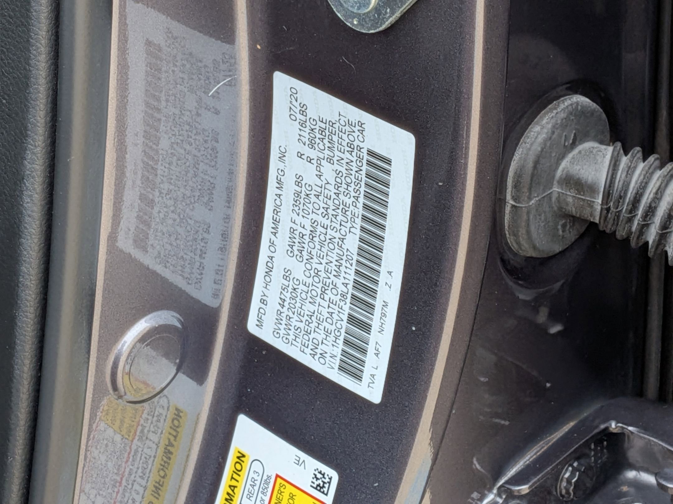 Certified 2020 Honda Accord Sport image 31