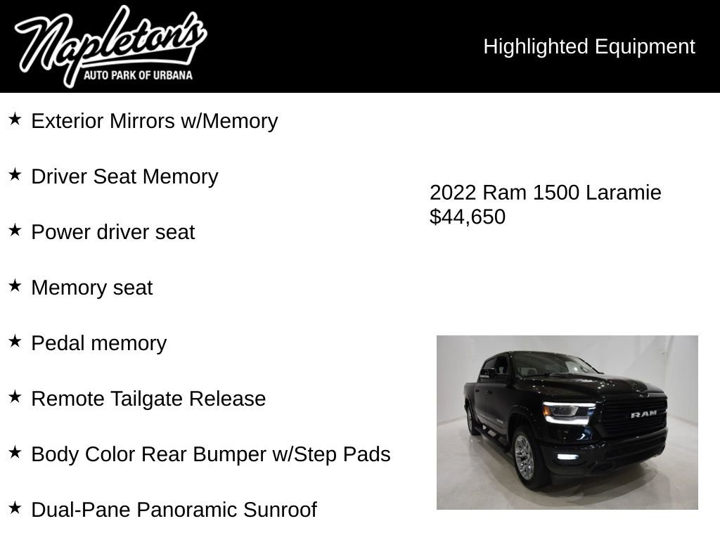 Used 2022 RAM 1500 Laramie w/ Sport Appearance Package image 16
