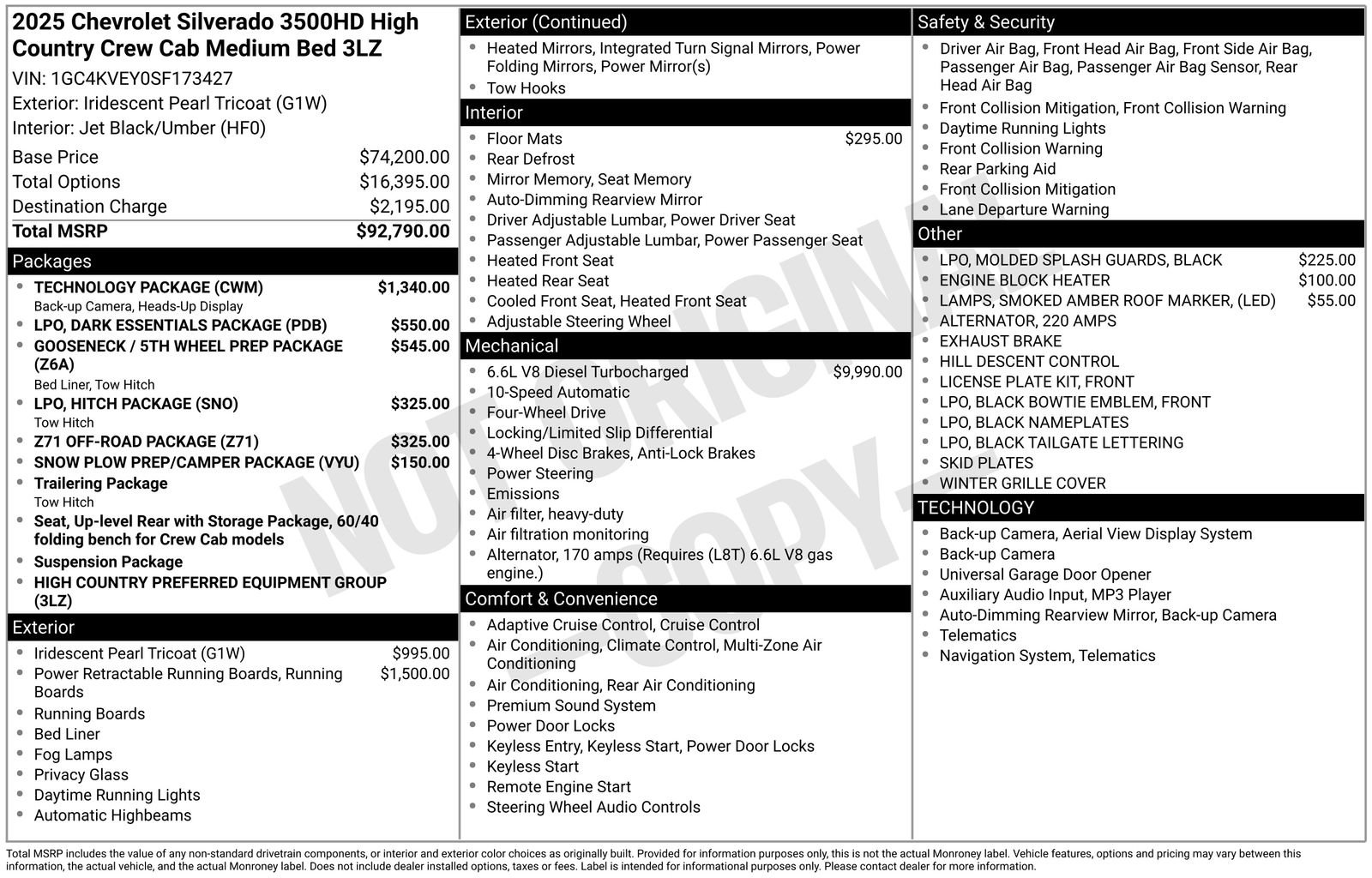 Used 2025 Chevrolet Silverado 3500 High Country w/ Technology Package image 38