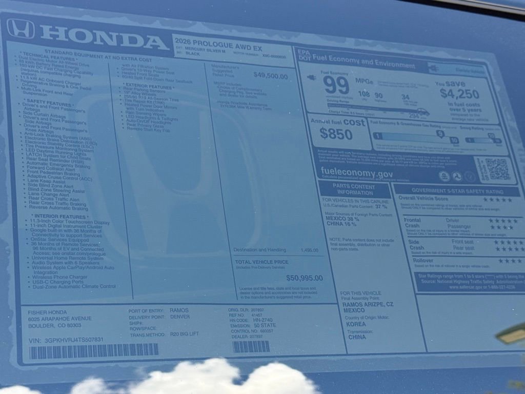 New 2026 Honda Prologue EX image 27