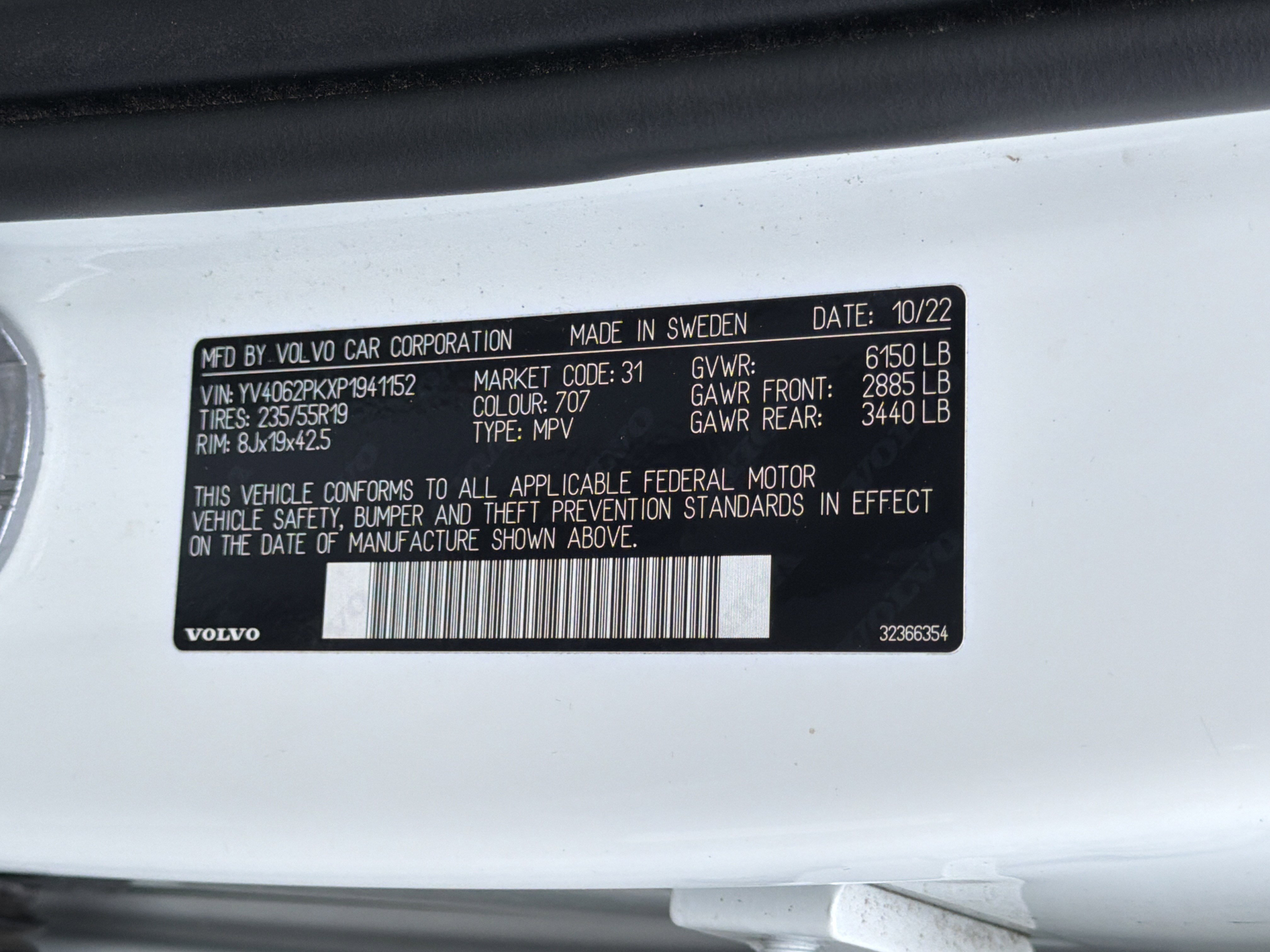 Certified 2023 Volvo XC90 B6 Core w/ Protection Package Premier image 37