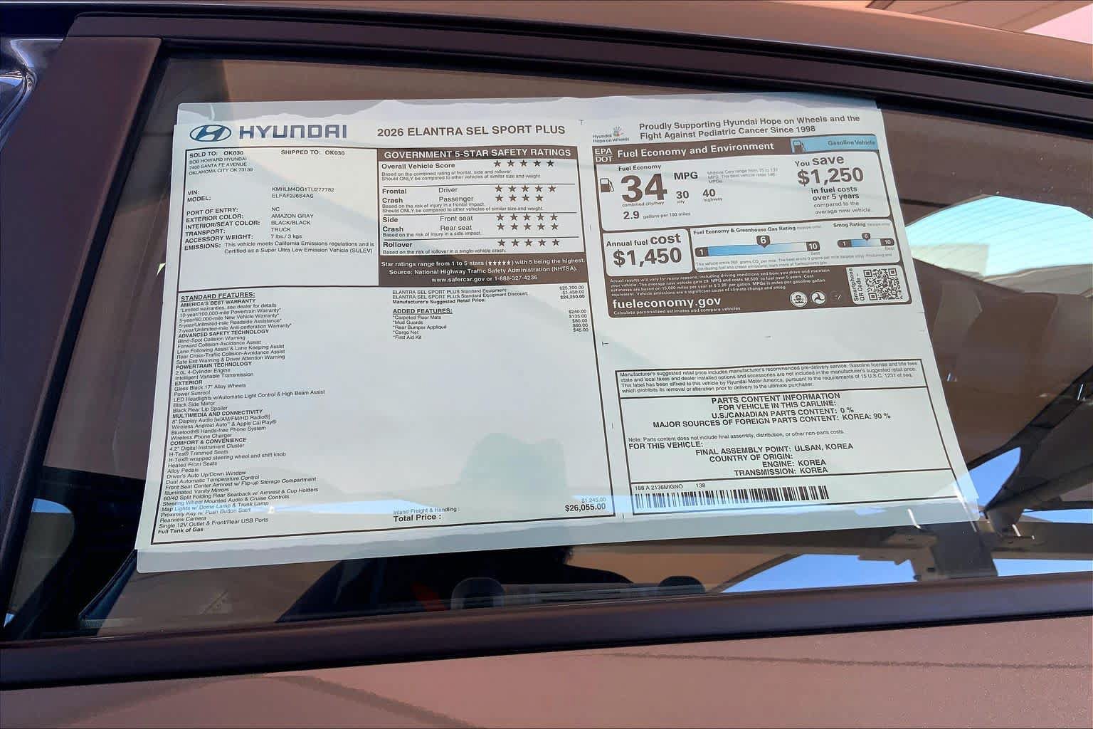 New 2026 Hyundai Elantra SEL Sport FWD image 17