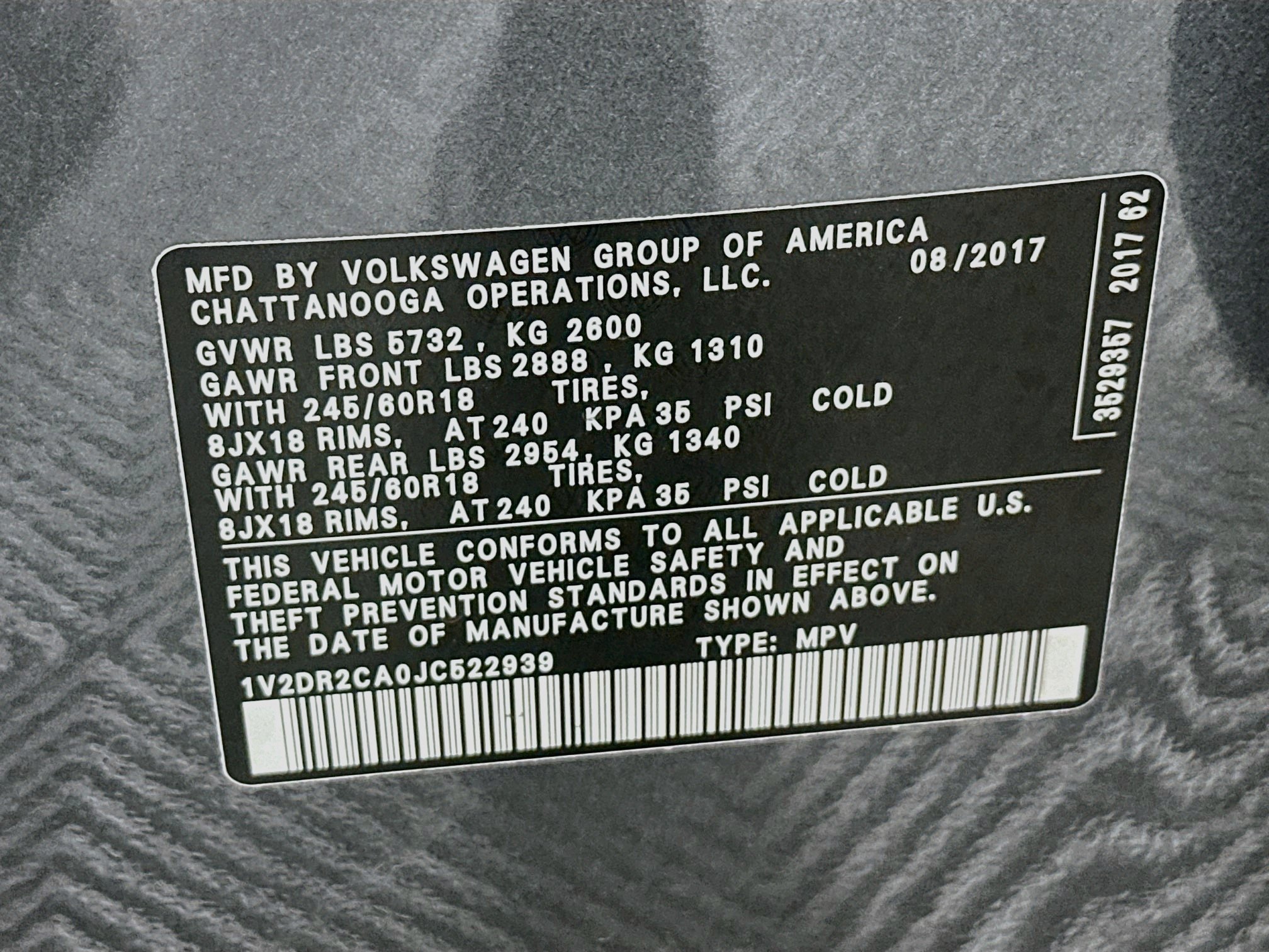 Used 2018 Volkswagen Atlas SE FWD image 12