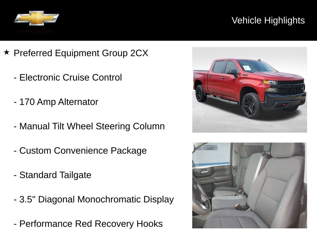 Certified 2021 Chevrolet Silverado 1500 Custom Trail Boss w/ Safety Confidence Package AWD/4WD image 20