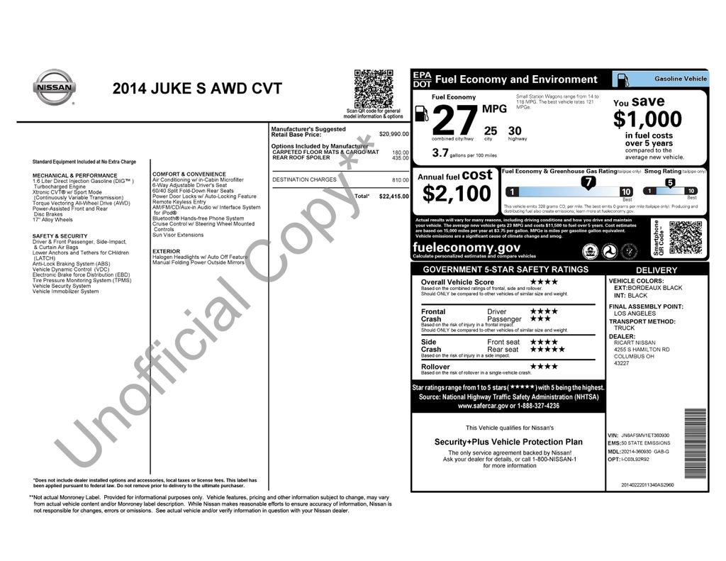 Used 2014 Nissan Juke S image 8