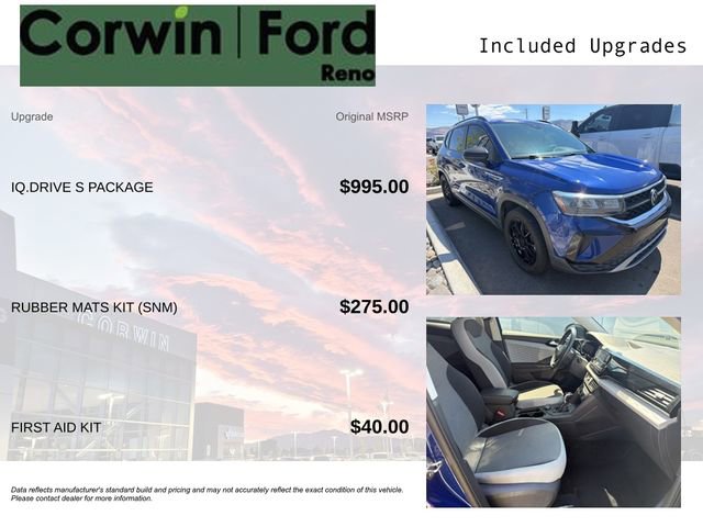 Used 2022 Volkswagen Taos S w/ IQ Drive S Package AWD/4WD image 3
