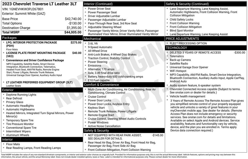 Used 2023 Chevrolet Traverse LT AWD/4WD image 12