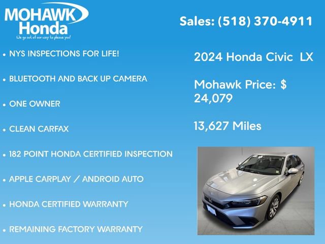 Certified 2024 Honda Civic LX image 8