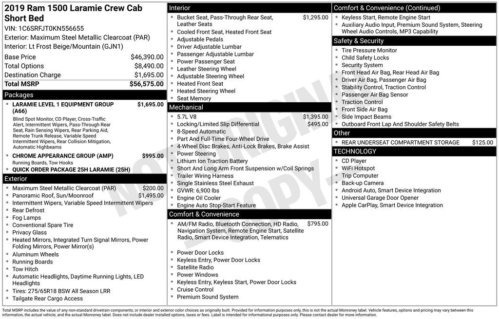 Used 2019 RAM 1500 Laramie image 2