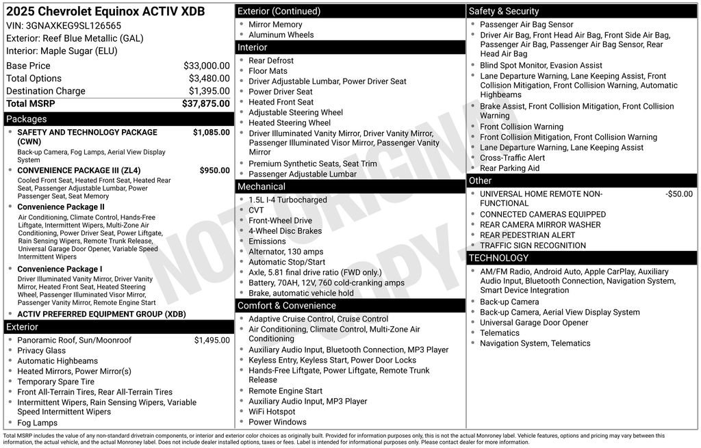 Used 2025 Chevrolet Equinox ACTIV w/ Safety and Technology Package image 60