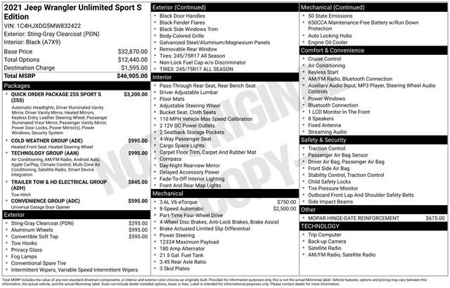 Used 2021 Jeep Wrangler Unlimited Sport image 25