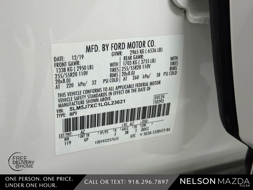 Used 2020 Lincoln Aviator Reserve w/ Equipment Group 201A image 57