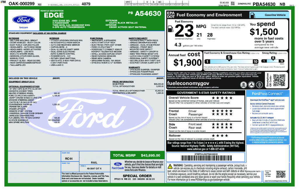 Used 2023 Ford Edge SEL w/ Convenience Package AWD/4WD image 43