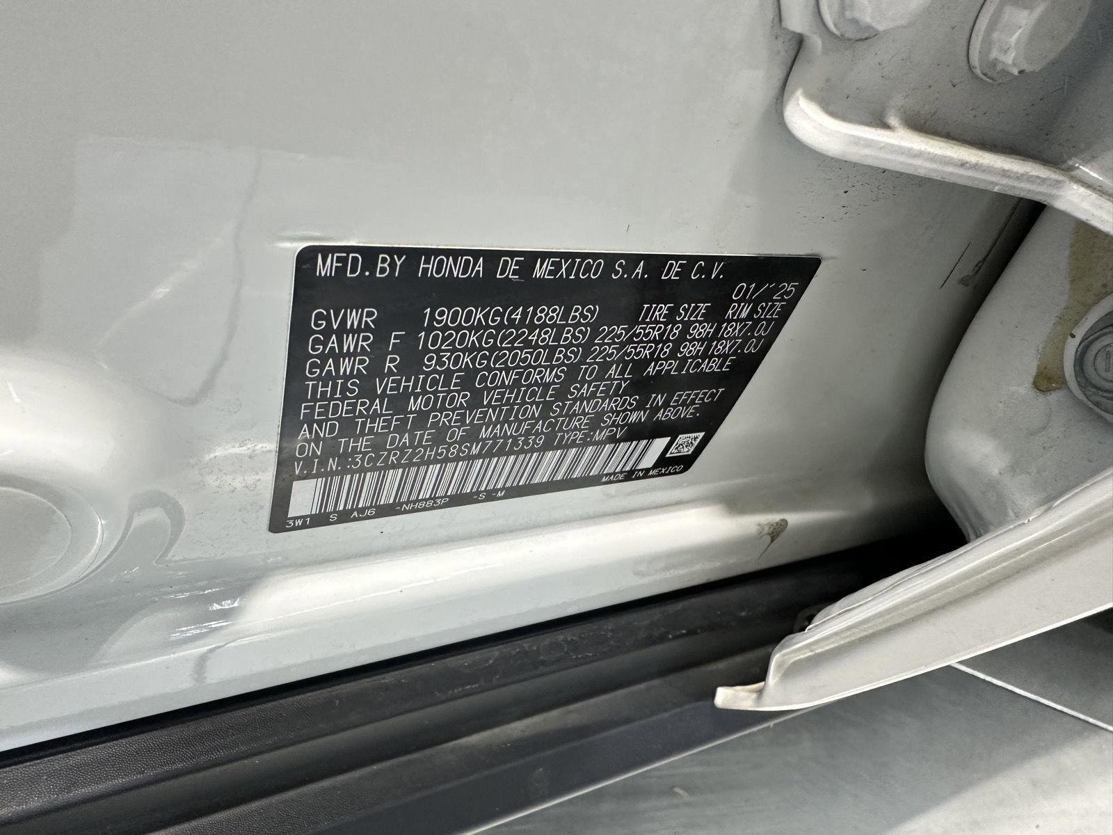 Certified 2025 Honda HR-V Sport image 15