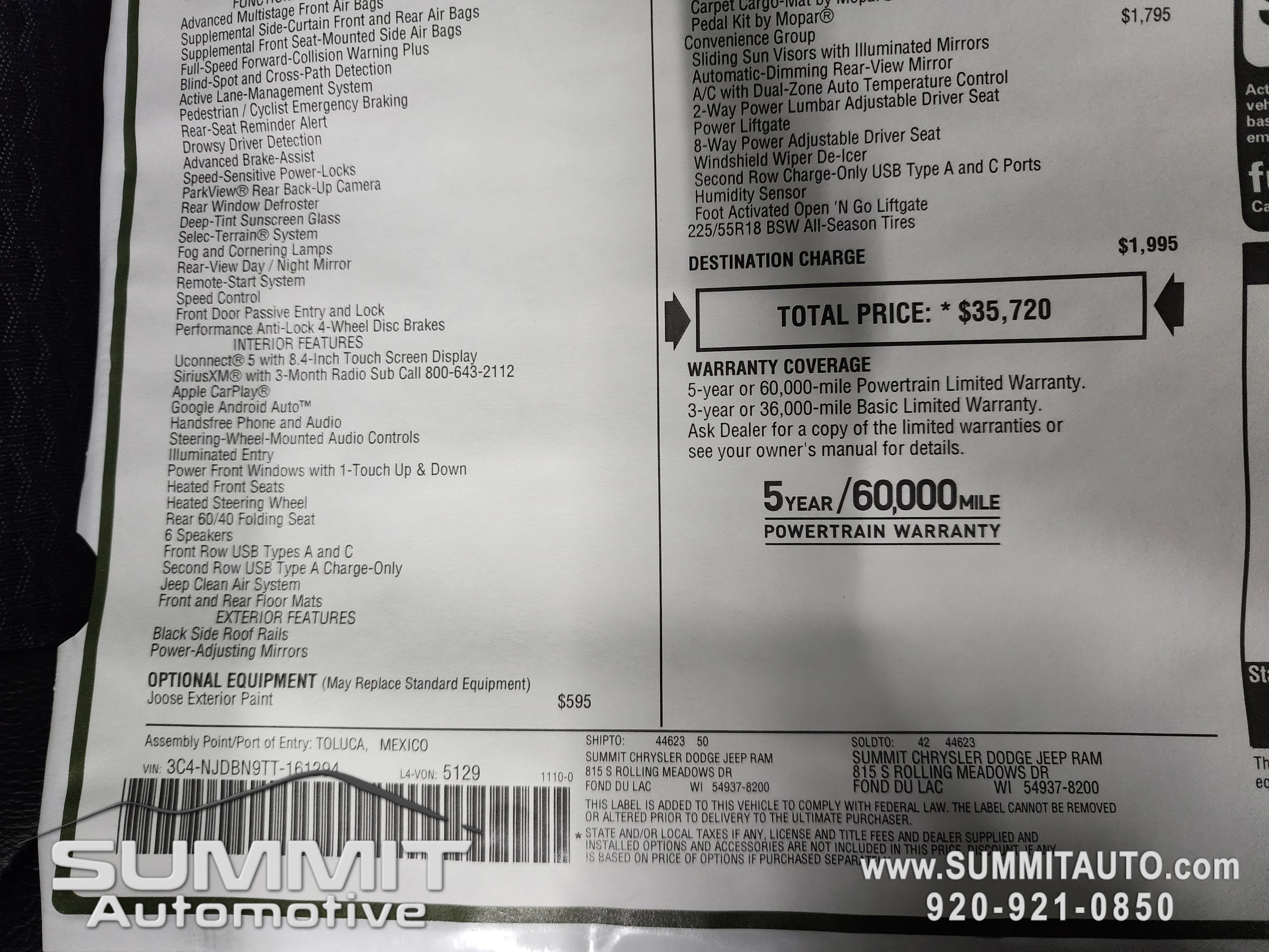 New 2026 Jeep Compass Latitude image 60