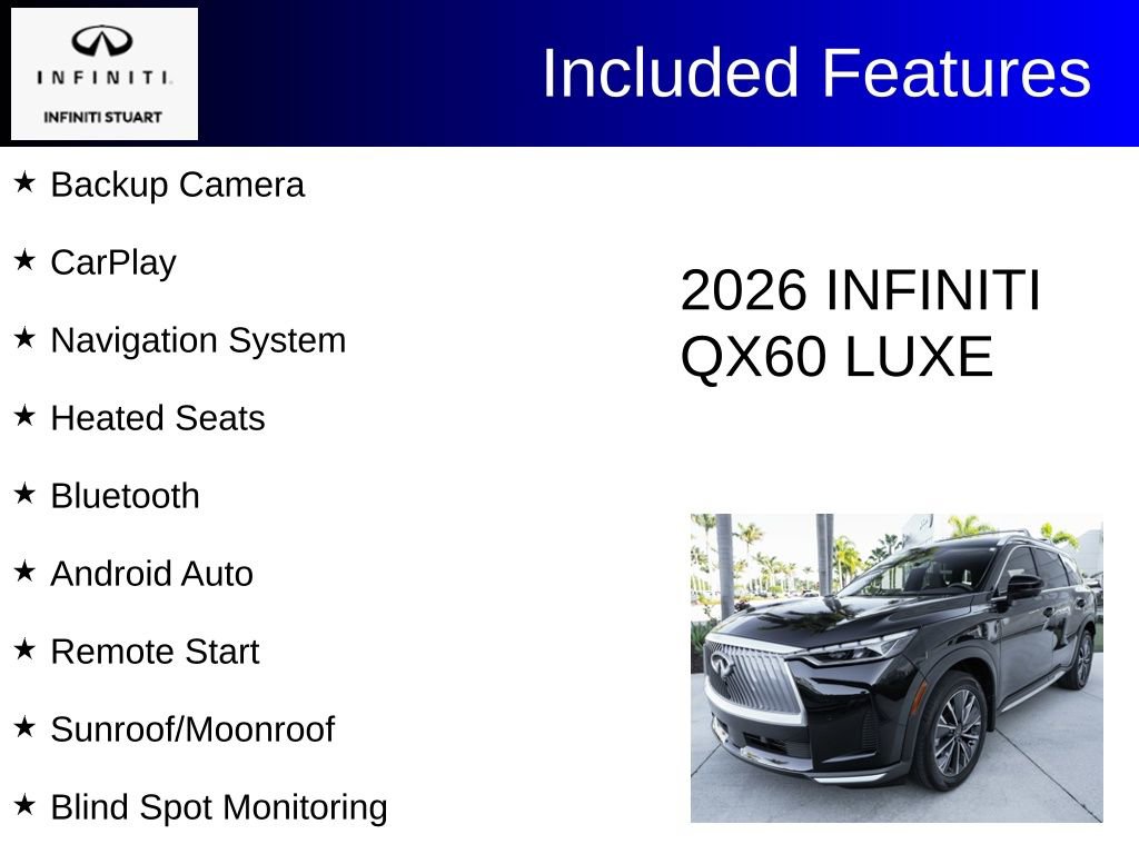 Certified 2026 INFINITI QX60 Luxe w/ Cargo Package FWD image 3