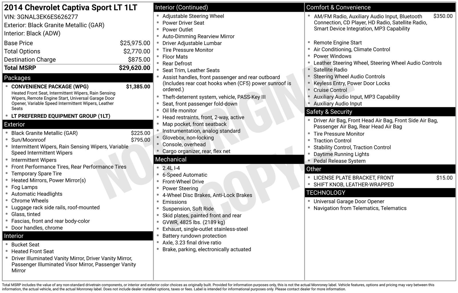 Used 2014 Chevrolet Captiva Sport LT w/ Convenience Package FWD image 8