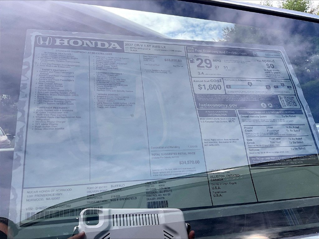 New 2027 Honda CR-V LX image 16