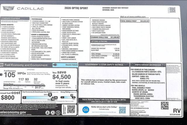 New 2026 Cadillac Optiq Sport 1 RWD image 15