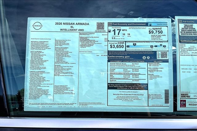 New 2026 Nissan Armada SL w/ Captain's Chari Seat Package AWD/4WD image 14