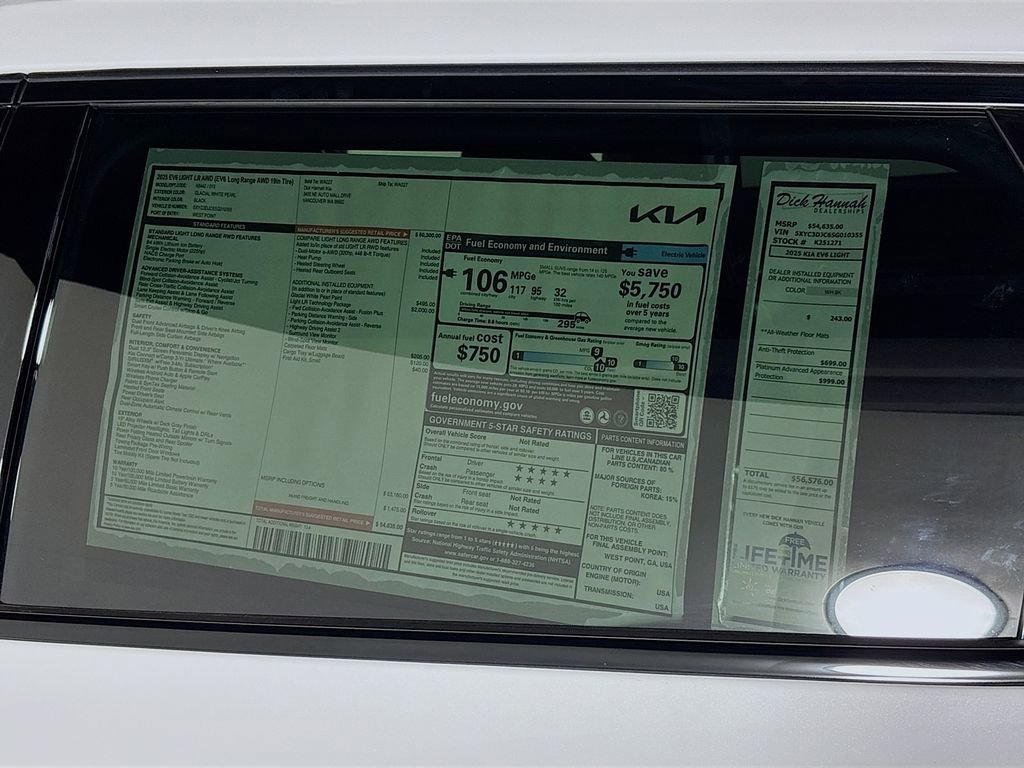 New 2025 Kia EV6 Light w/ Light LR Technology Package image 24