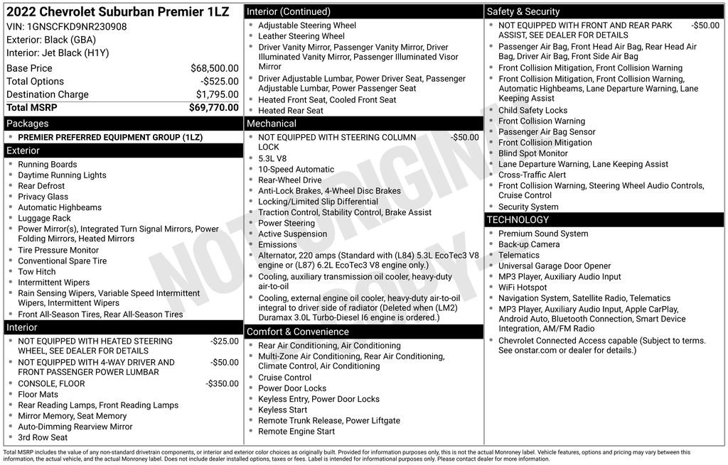 Used 2022 Chevrolet Suburban Premier RWD image 37