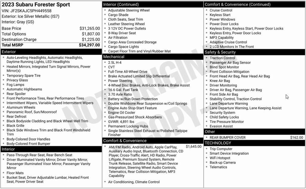 Used 2023 Subaru Forester Sport image 6