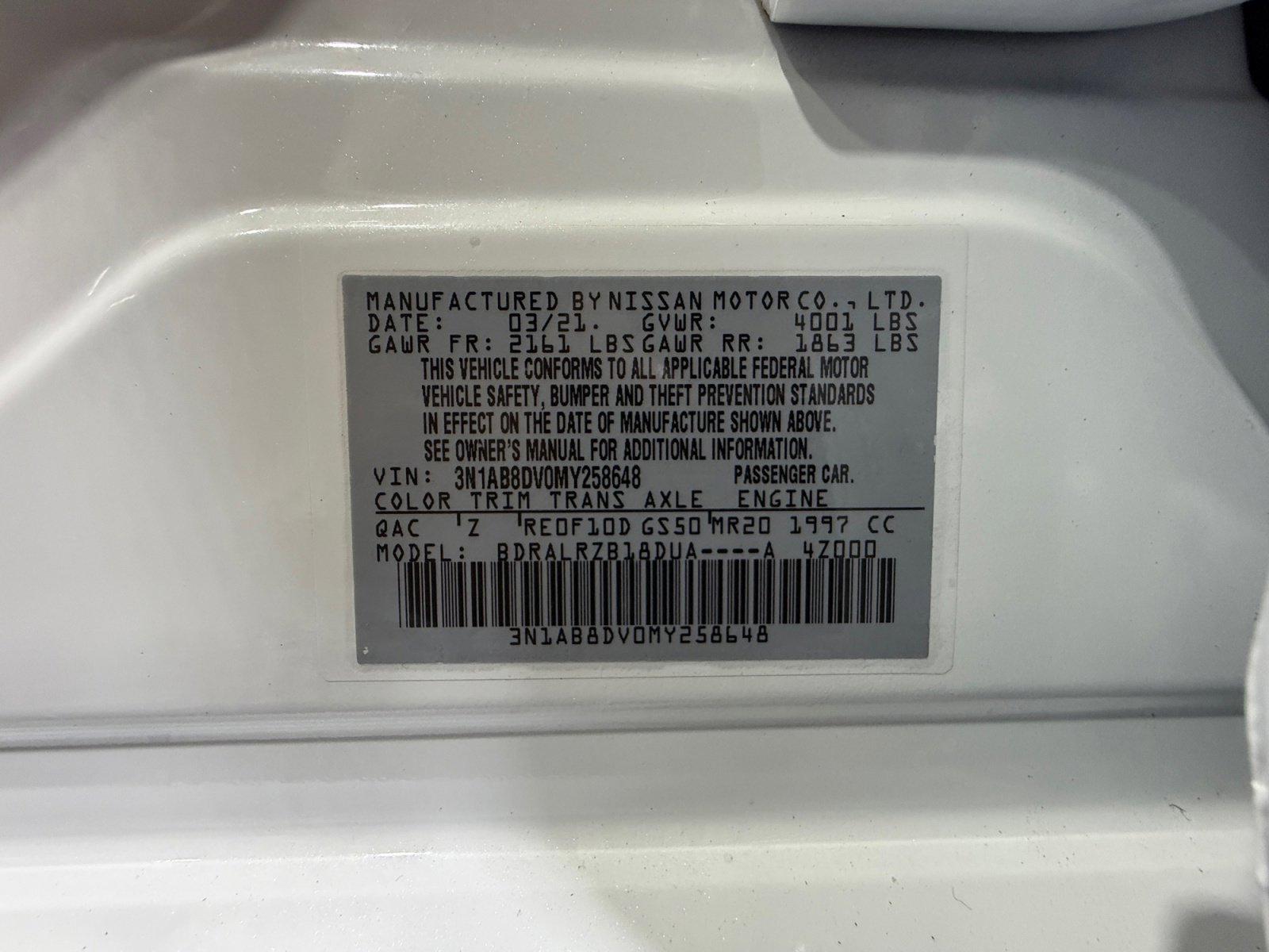 Certified 2021 Nissan Sentra SR FWD image 25