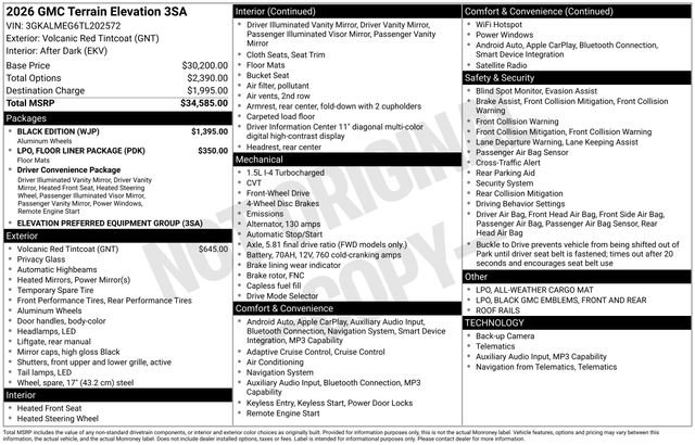 Used 2026 GMC Terrain Elevation w/ Black Edition FWD image 5