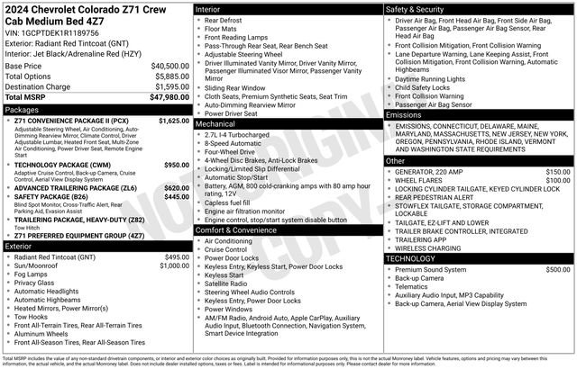 Certified 2024 Chevrolet Colorado Z71 w/ Z71 Convenience Package 2 image 38