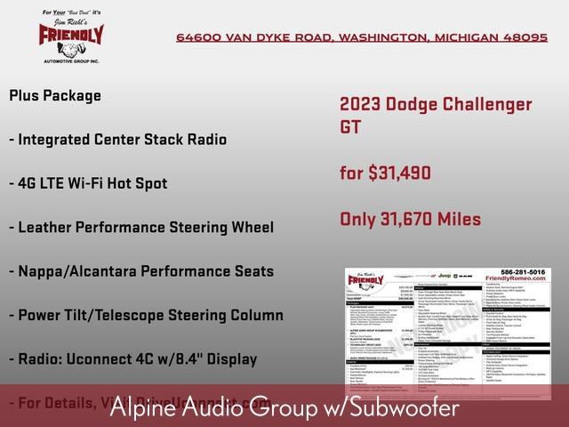 Used 2023 Dodge Challenger GT w/ Plus Package image 7