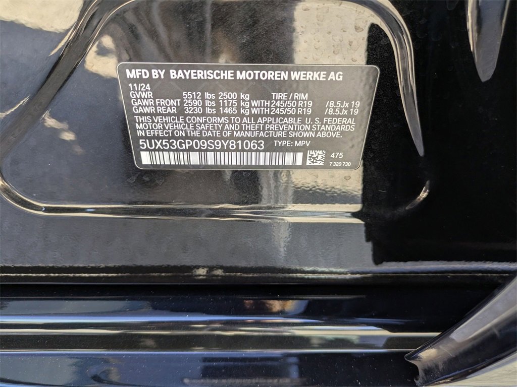 Certified 2025 BMW X3 xDrive30i w/ M Sport Package image 38