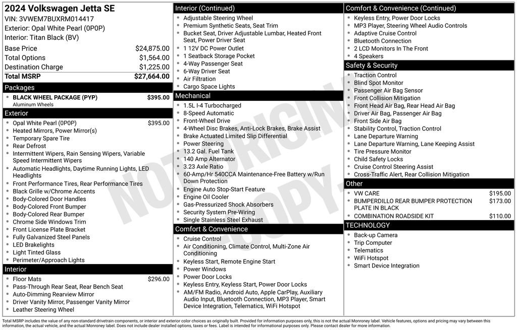 Used 2024 Volkswagen Jetta SE w/ Black Wheel Package image 10