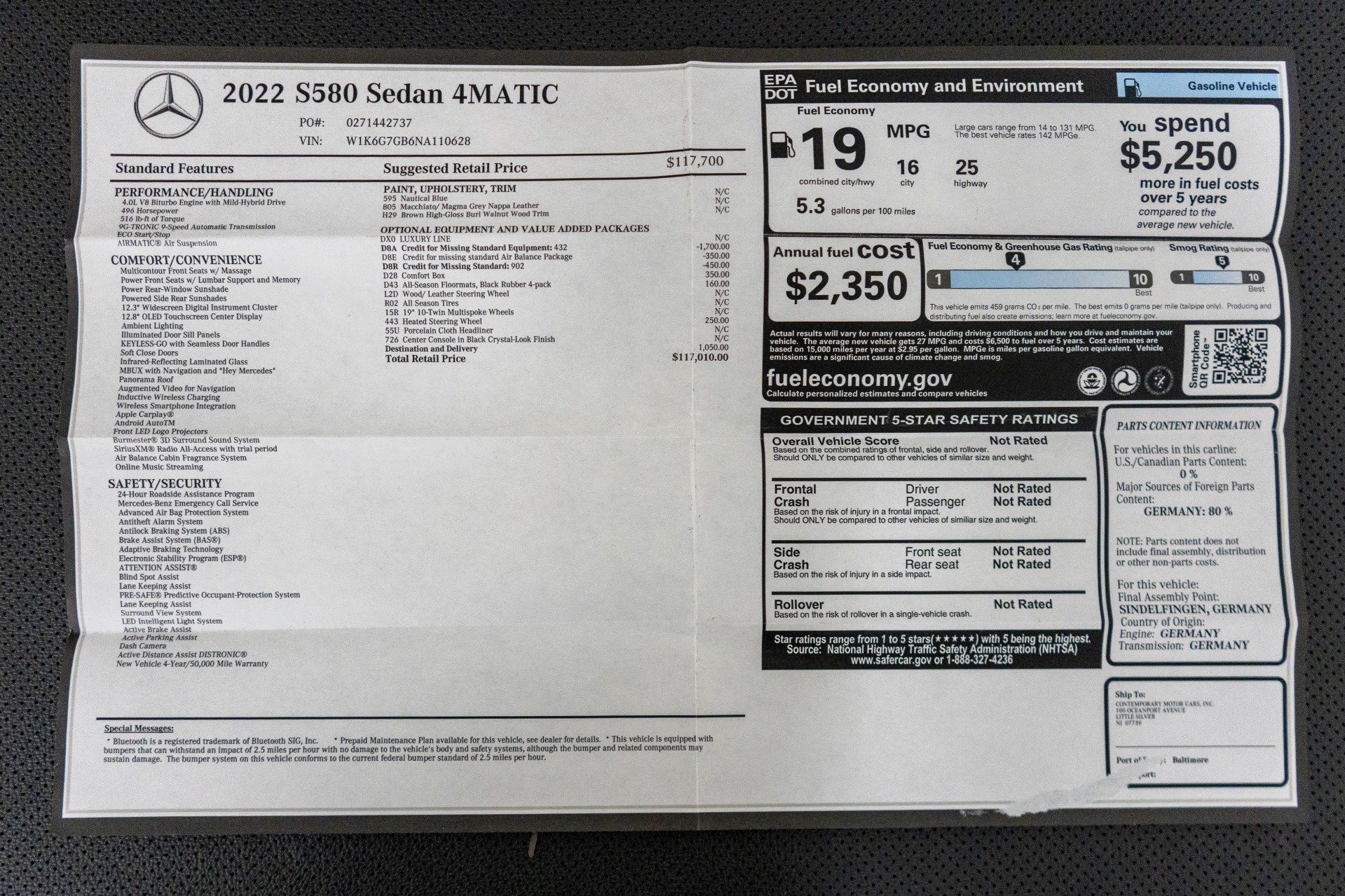 Used 2022 Mercedes-Benz S 580 4MATIC Sedan image 24