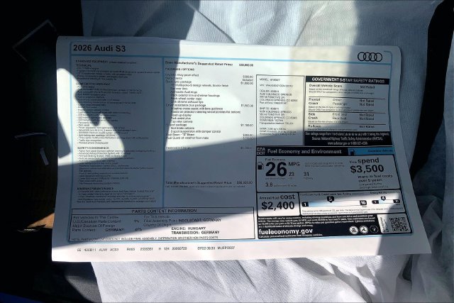 New 2026 Audi S3 Premium AWD/4WD image 12