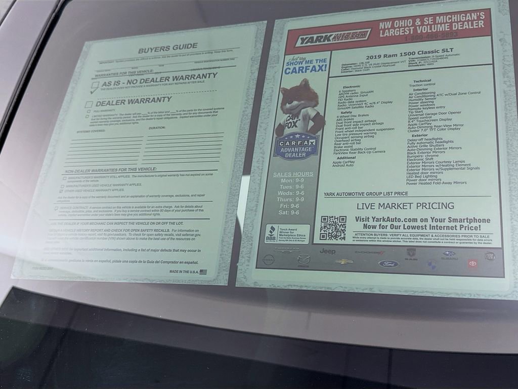 Certified 2019 RAM 1500 Classic SLT w/ Luxury Group image 14