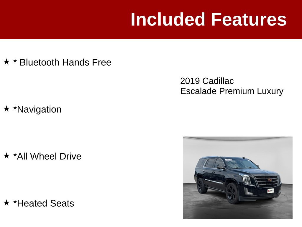 Used 2019 Cadillac Escalade Premium Luxury AWD/4WD image 3