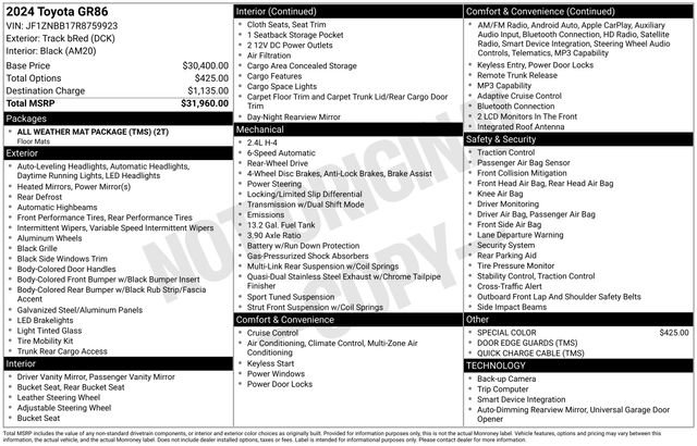 Certified 2024 Toyota GR86 RWD image 30