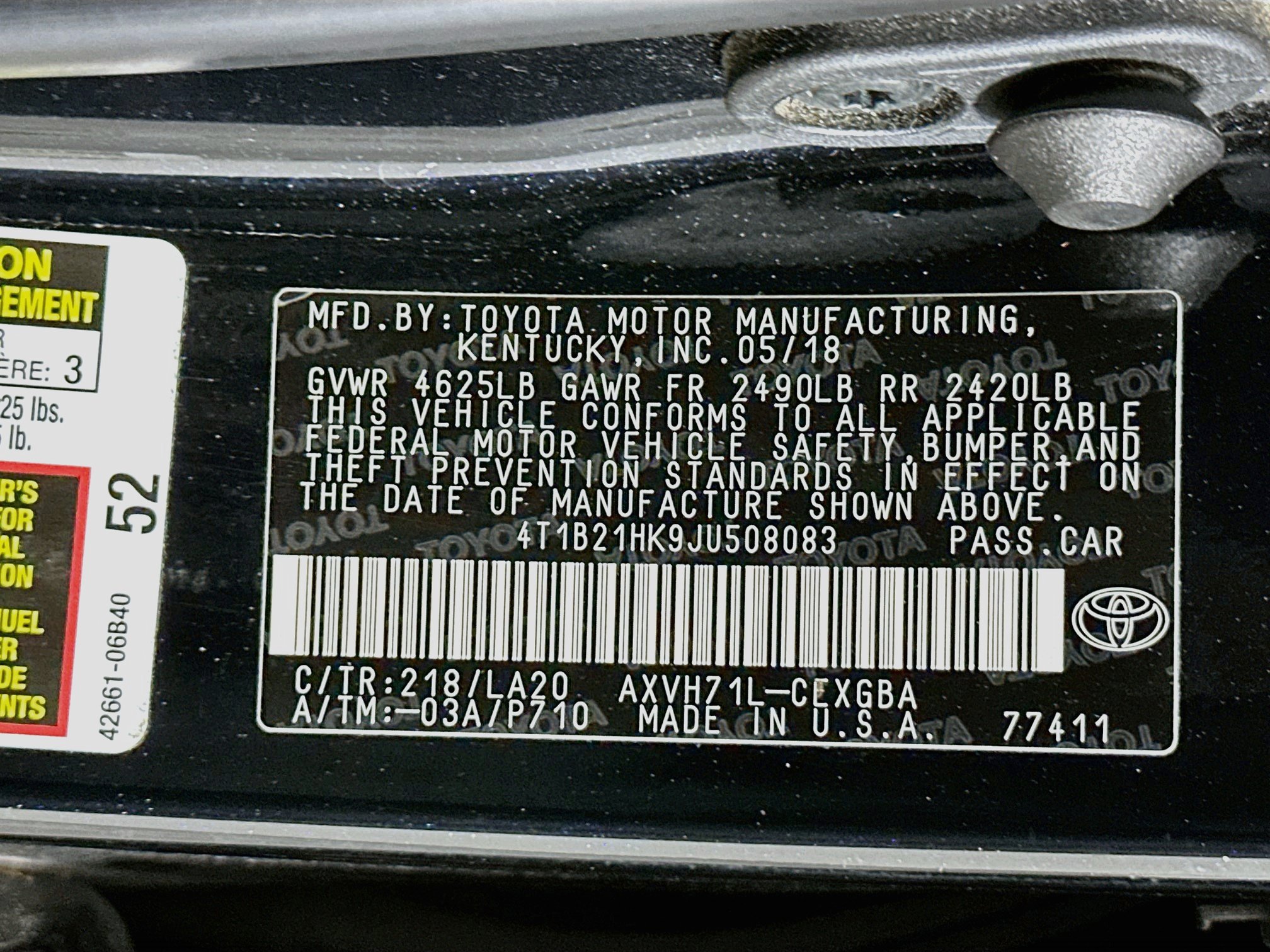 Used 2018 Toyota Camry XLE FWD image 12