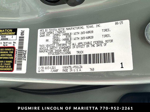 Used 2026 Toyota Tundra Limited w/ Limited PVM Package image 40