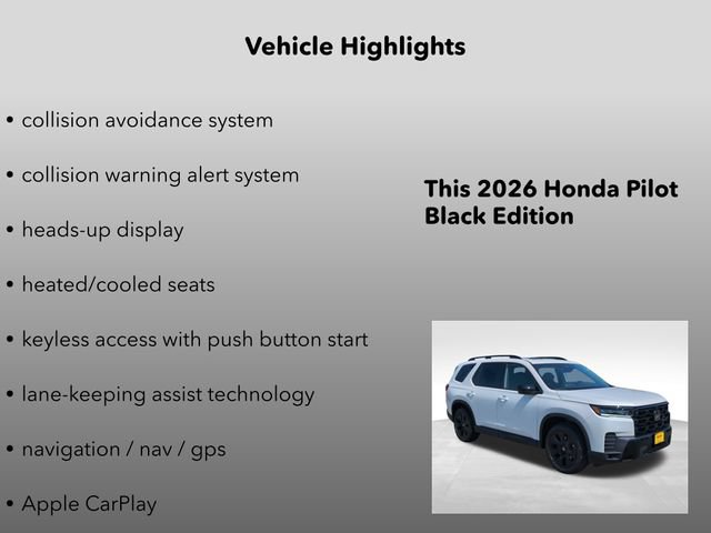 New 2026 Honda Pilot Black Edition image 10