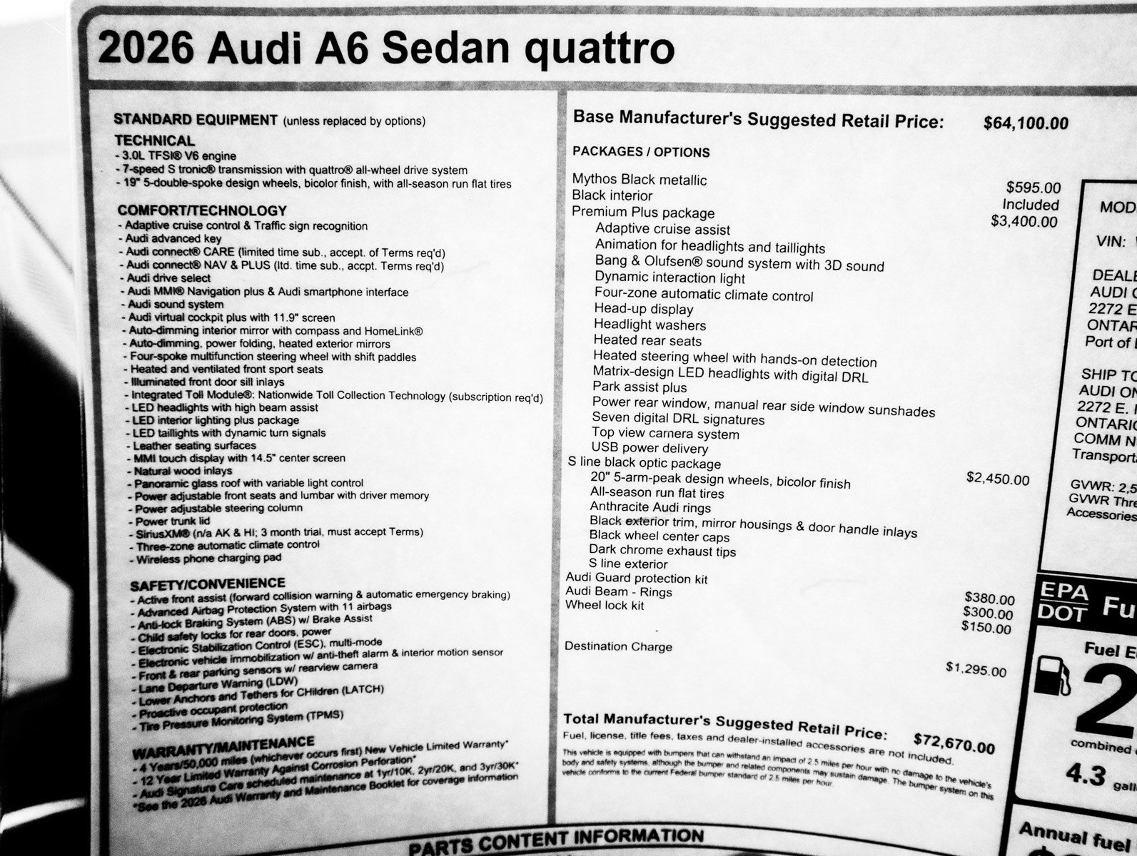 New 2026 Audi A6 Premium Plus AWD/4WD image 32